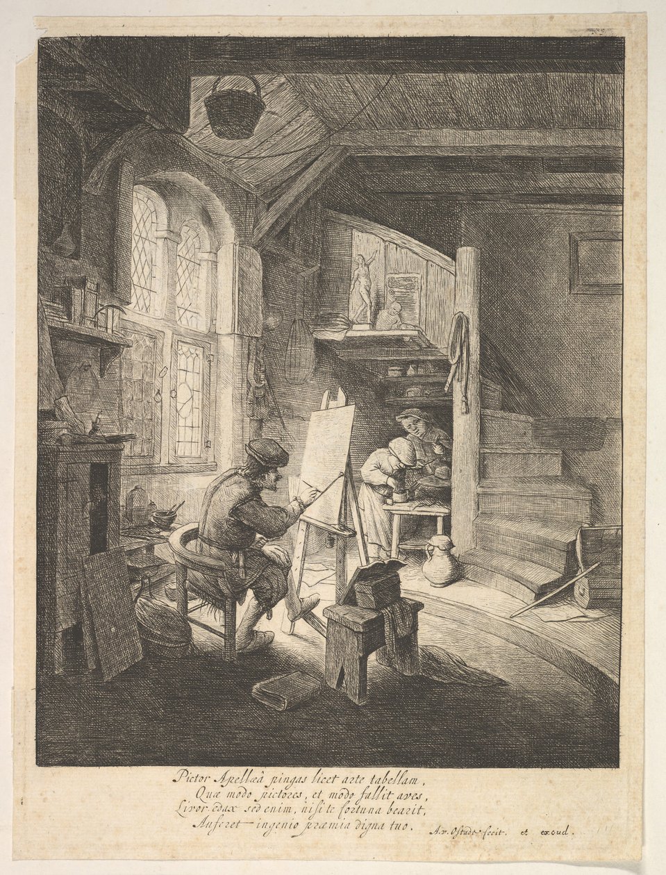 Malarz, XVII wiek. autorstwa Adriaen Jansz. van Ostade
