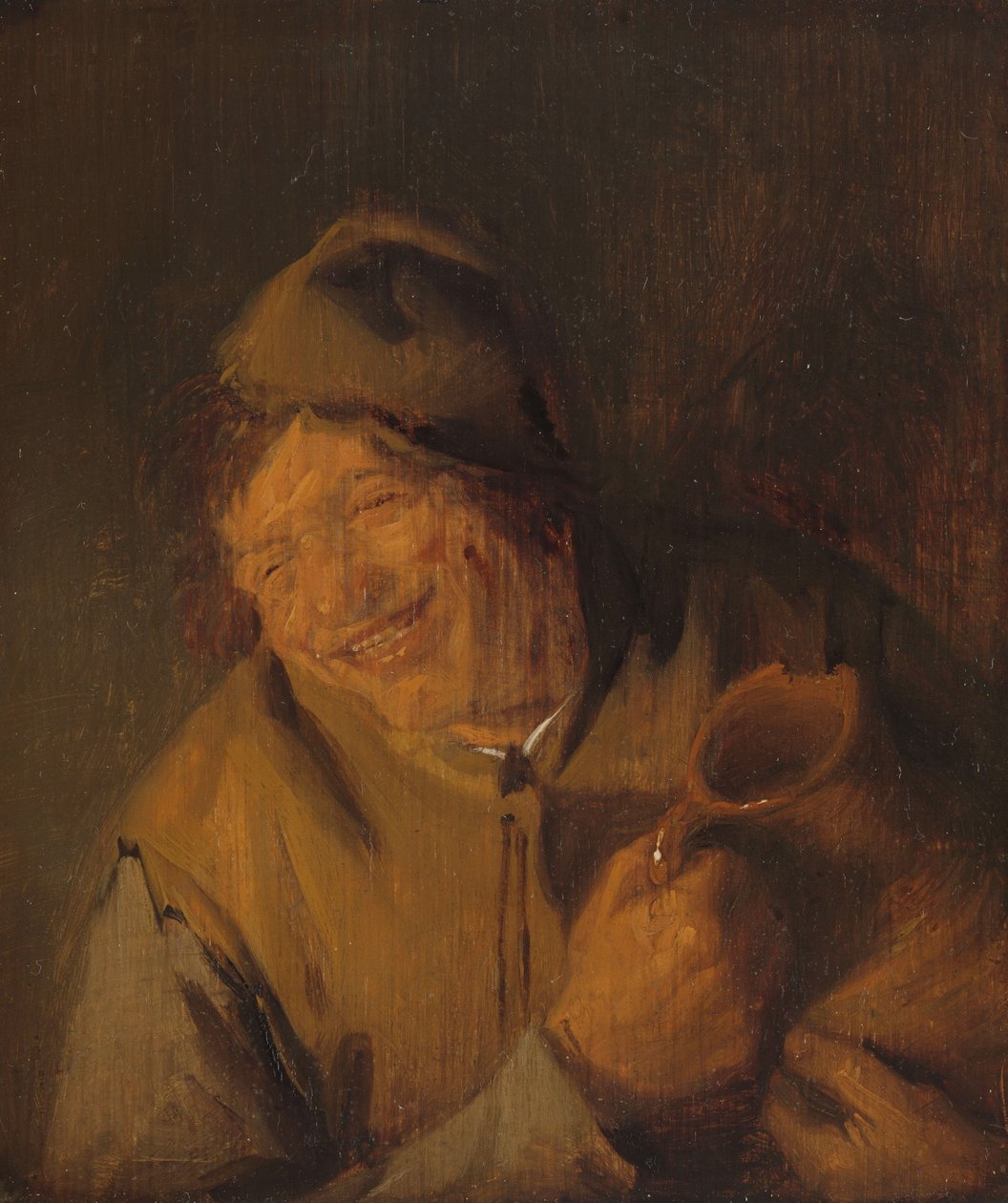 Wesoły chłop, 1630-50 autorstwa Adriaen Jansz. van Ostade