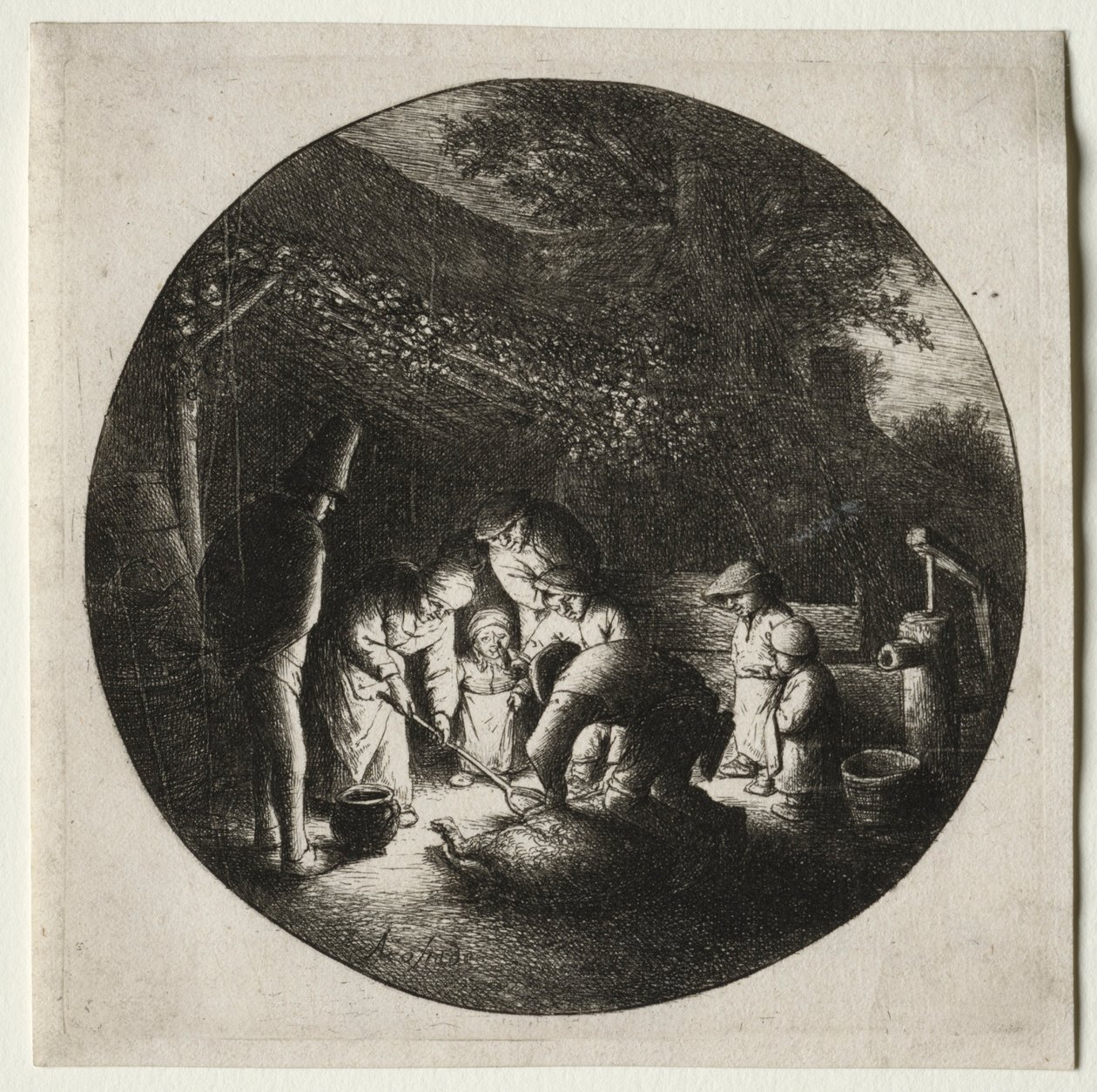 Świniobójcy. autorstwa Adriaen Jansz. van Ostade