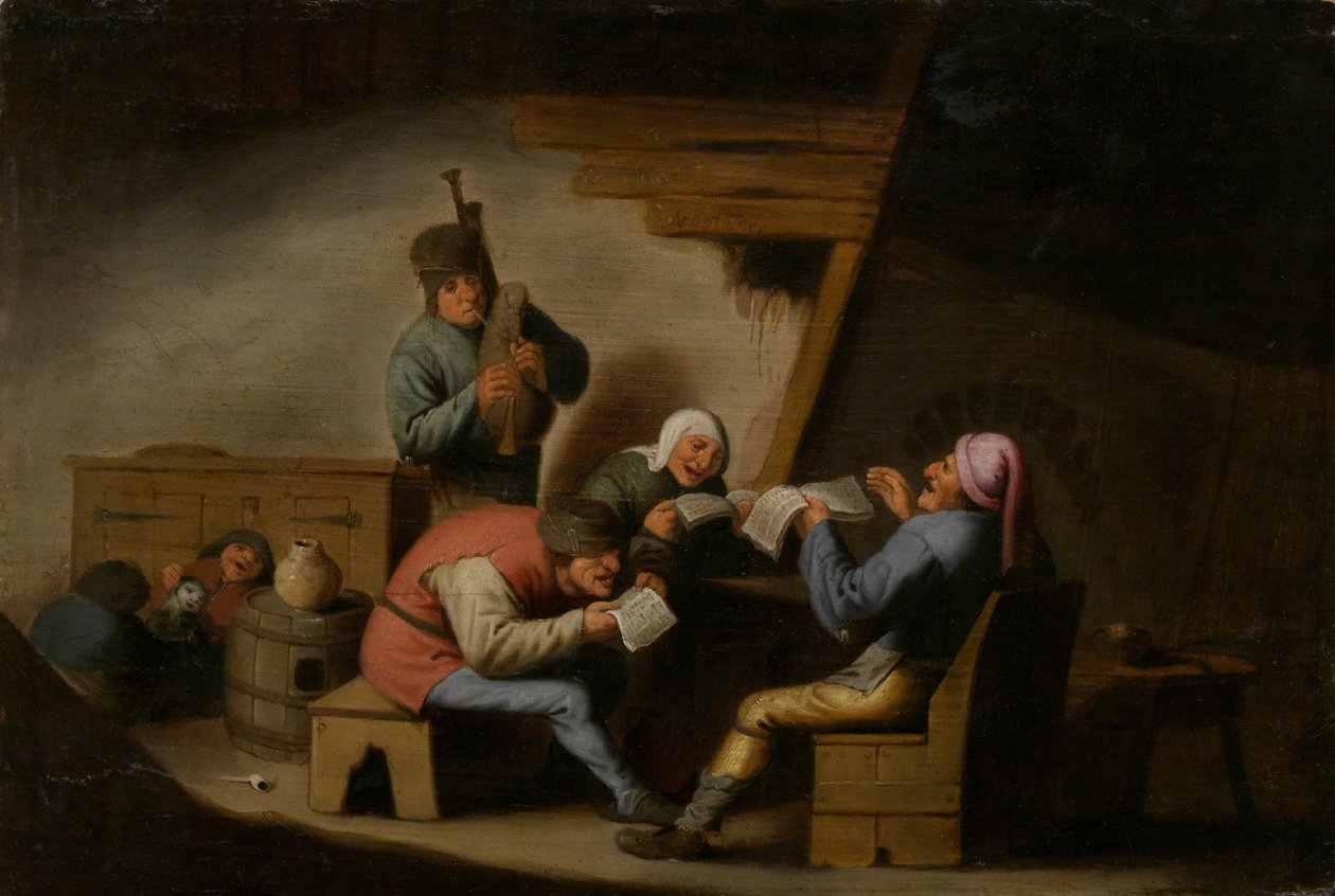 Śpiewacy z wioski autorstwa Adriaen Jansz. van Ostade