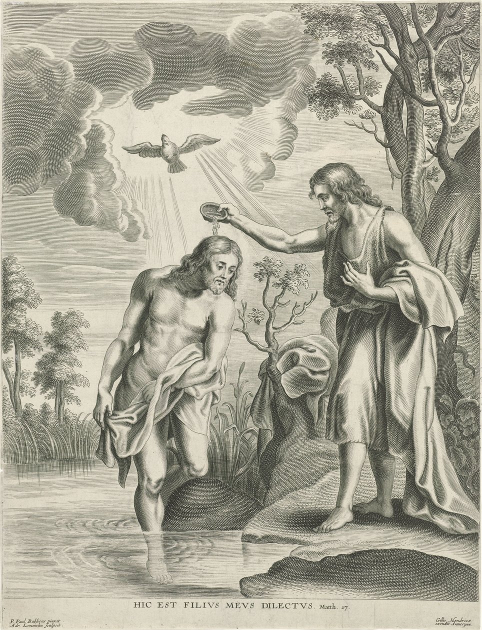 Chrzest Chrystusa autorstwa Adriaen Lommelin