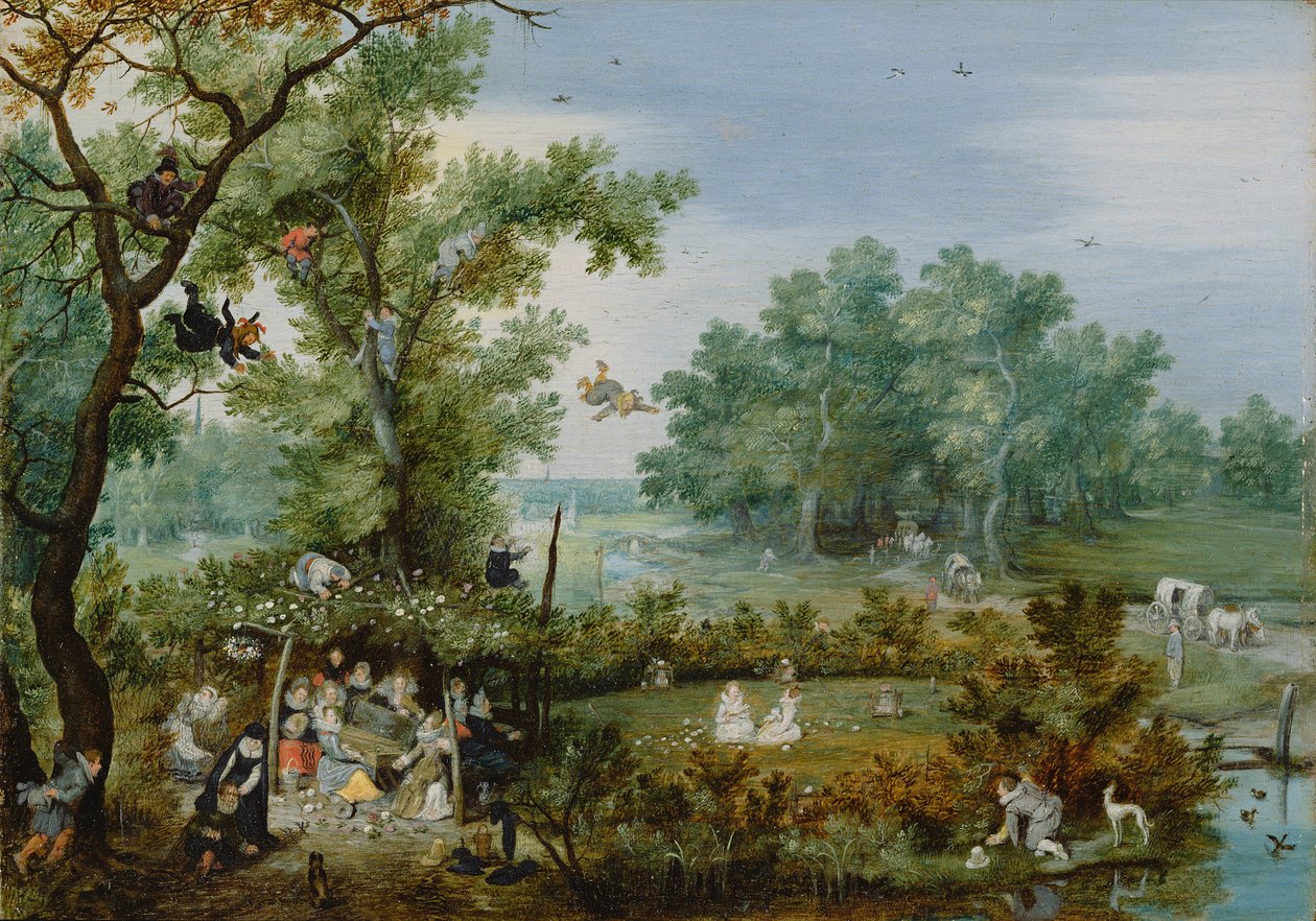 Wesoła firma w altanie, 1615 autorstwa Adriaen Pietersz van de Venne