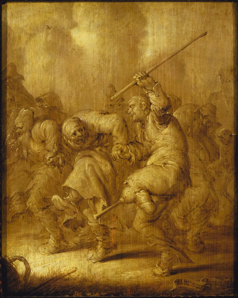Wszystkie krzywe kawałki Tańczących żebraków, 1633. autorstwa Adriaen Pietersz. van de Venne