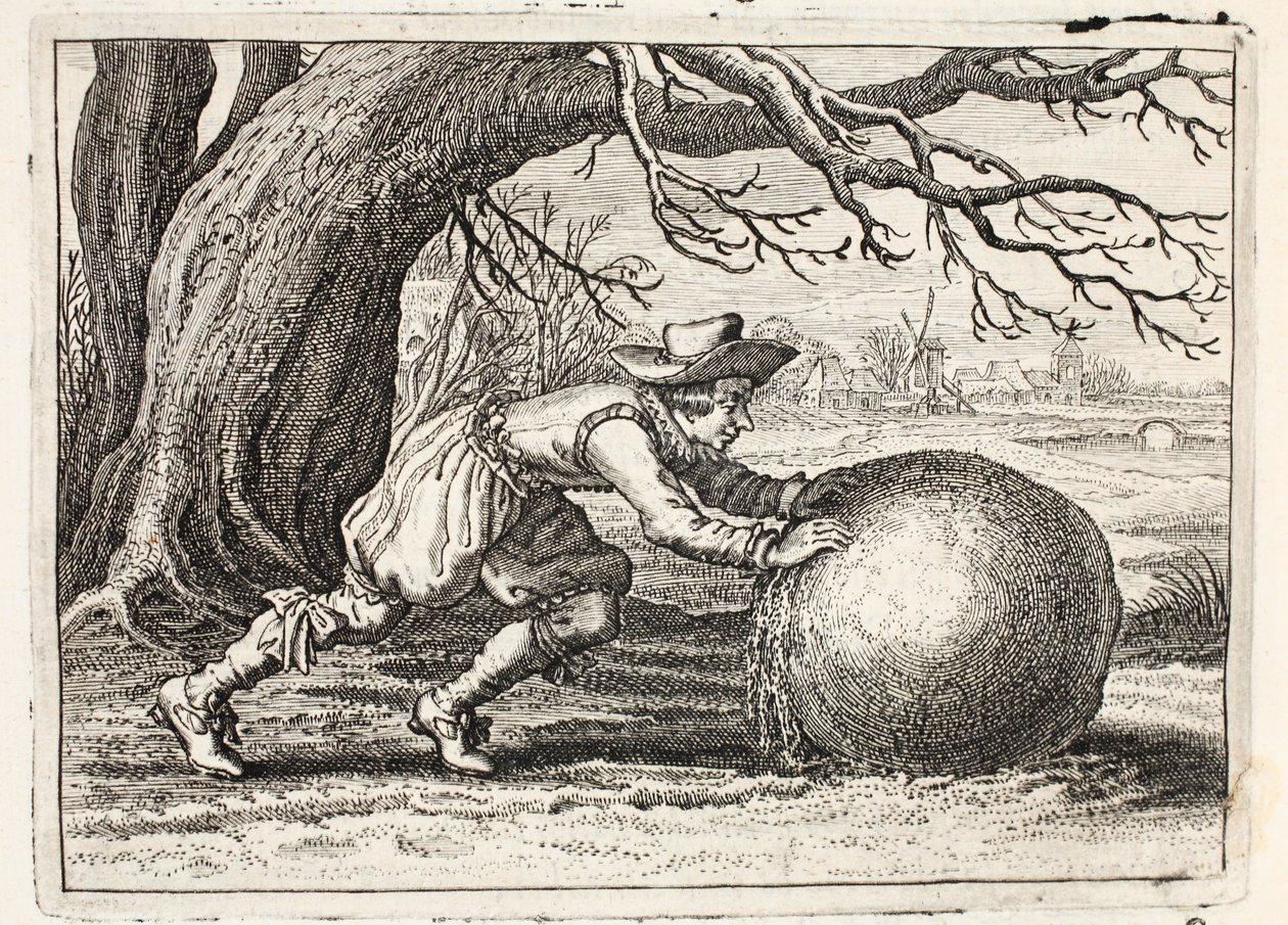 Honor i cnota, ilustracja z "Emblemata of Zinne-werk" Johannesa de Brune (1589-1658), Jan Jacobs Schipper, Amsterdam, 1661. autorstwa Adriaen Pietersz van de Venne