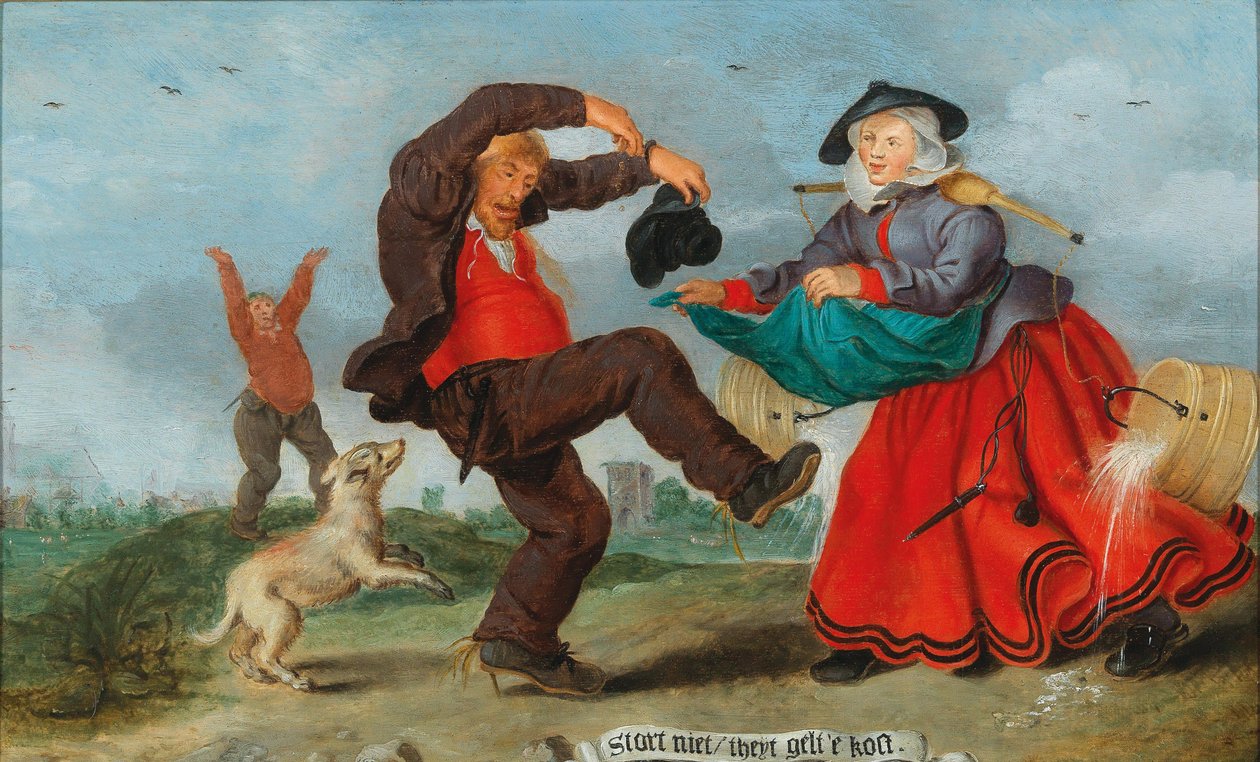 Ilustracja przysłowia niderlandzkiego, 1627. autorstwa Adriaen Pietersz. van de Venne