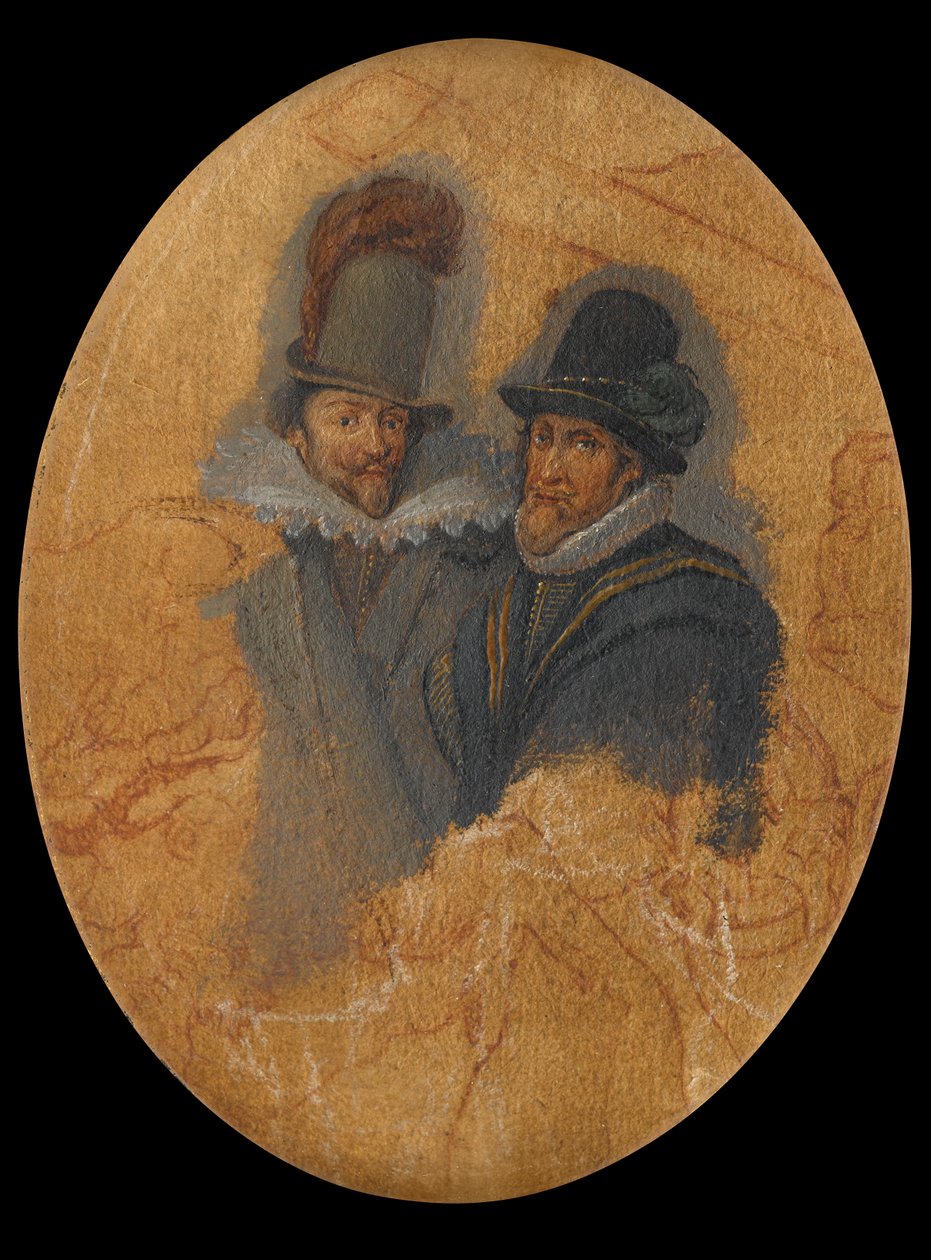 Portret książąt Mauritsa (1567-1625) i Frederika Hendrika (1584-1647) autorstwa Adriaen Pietersz van de Venne