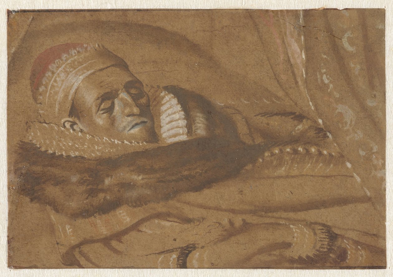 Książę Maurits of Orange na łożu śmierci autorstwa Adriaen Pietersz van de Venne