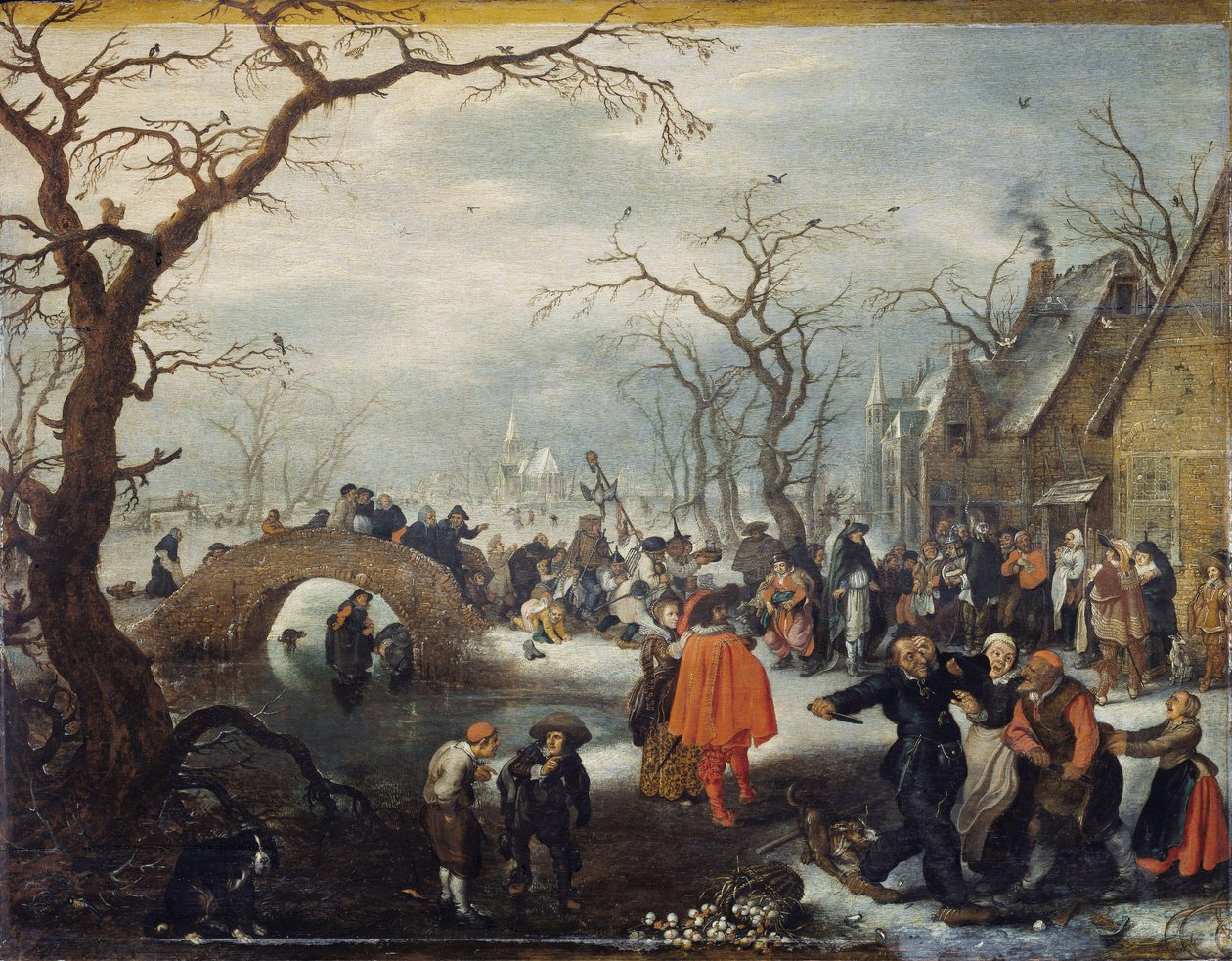 Ostatki we wtorek na wsi autorstwa Adriaen Pietersz van de Venne