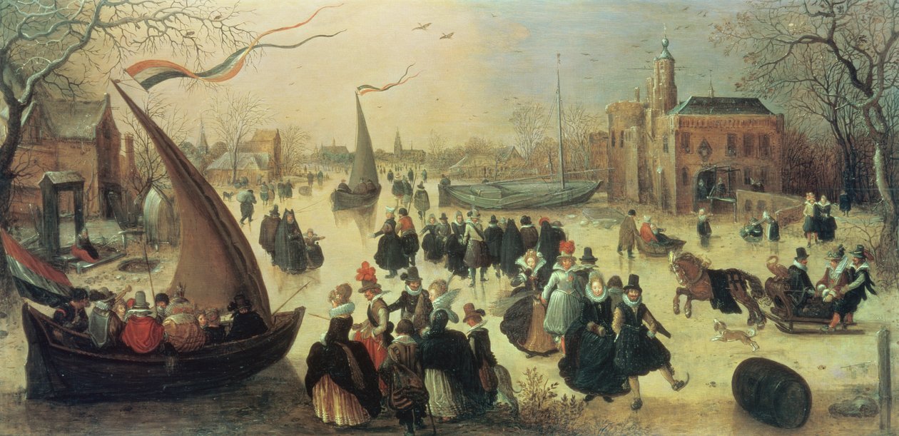 Impreza łyżwiarska autorstwa Adriaen Pietersz van de Venne