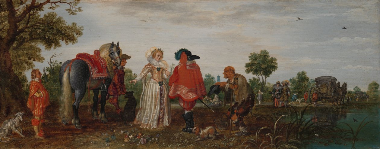 Wiosna (Spotkanie) autorstwa Adriaen Pietersz van de Venne