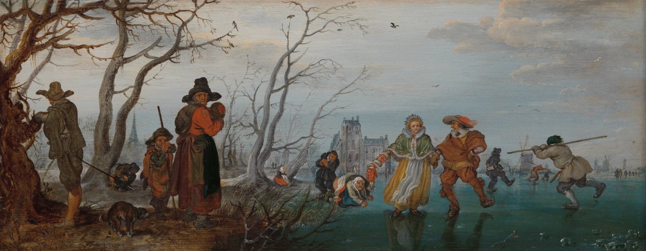 Zima (Rozrywka na lodzie) autorstwa Adriaen Pietersz van de Venne