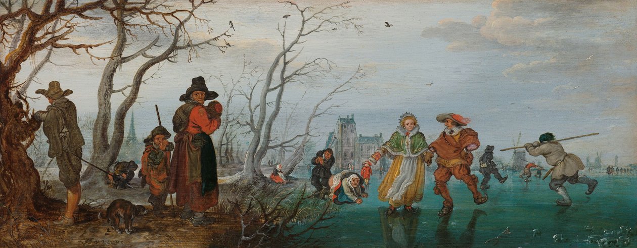 Zima (Rozrywka na lodzie) autorstwa Adriaen Pietersz van de Venne