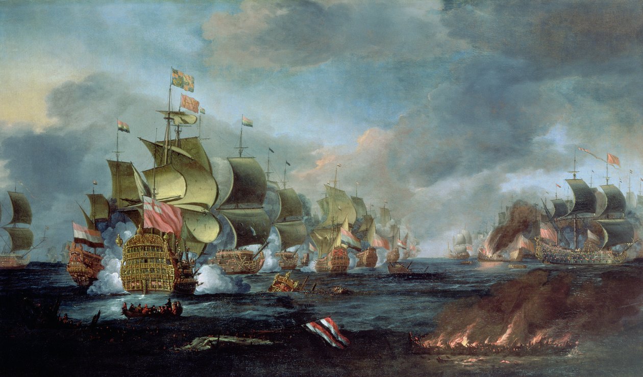 Bitwa pod Lowestoft, 3 czerwca 1665 autorstwa Adriaen van Diest