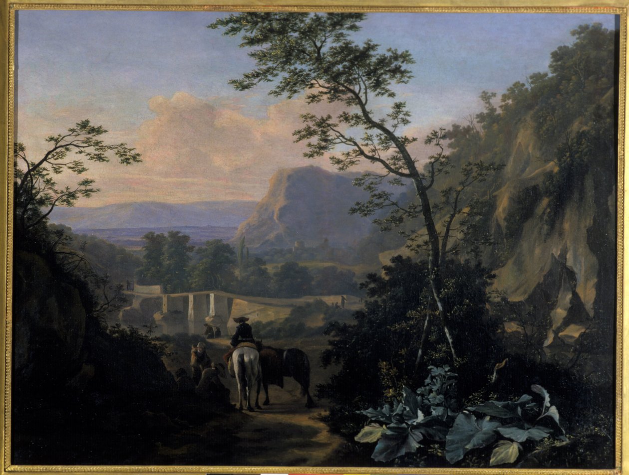 Południowy krajobraz z Jeźdźcem, 1654 autorstwa Adriaen van Eemont