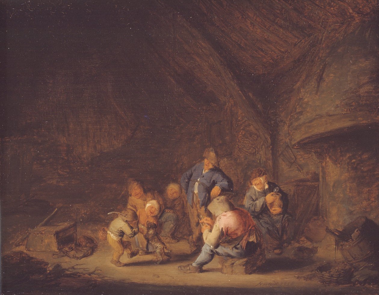 Pokój w domku autorstwa Adriaen van Ostade