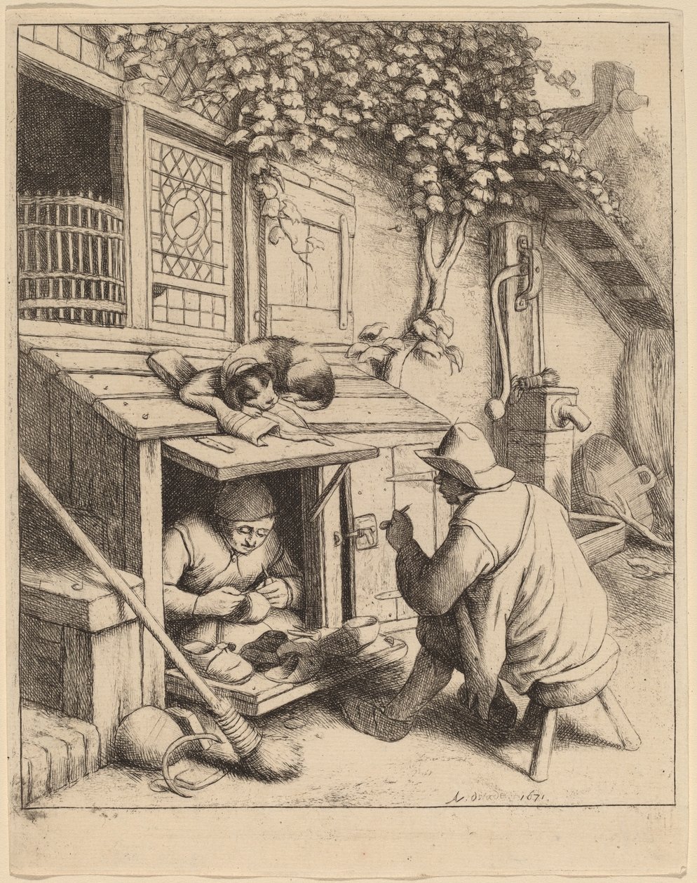 Szewc autorstwa Adriaen van Ostade