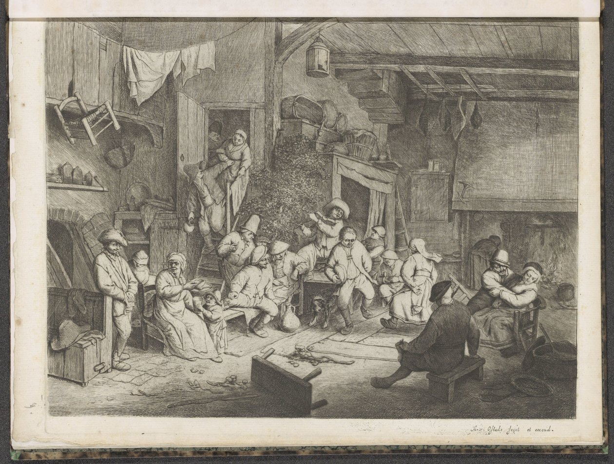 Taniec w karczmie autorstwa Adriaen van Ostade