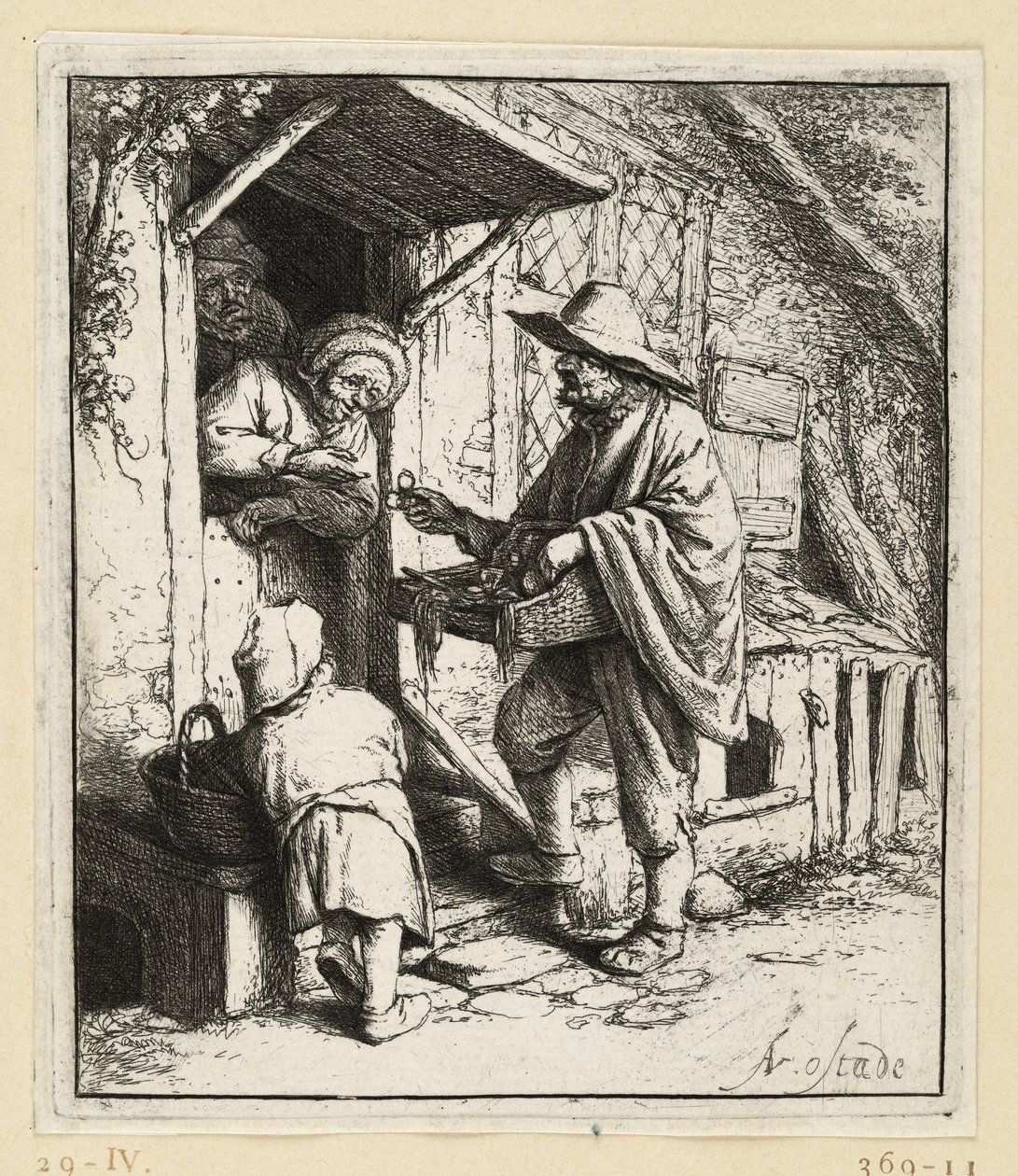 Sprzedawca okularów autorstwa Adriaen van Ostade