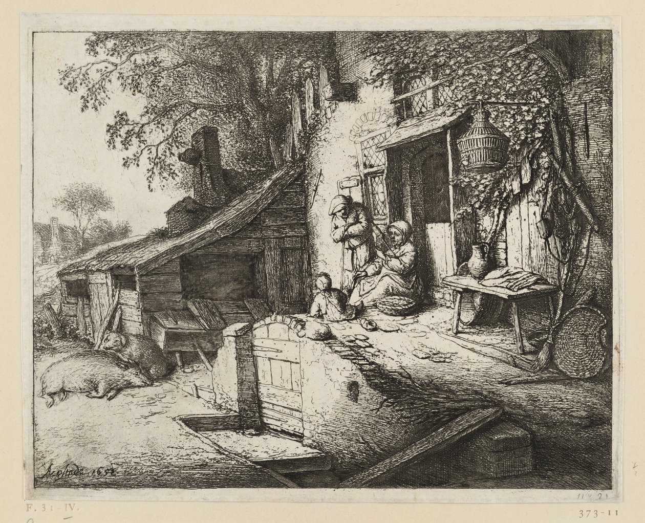 Przędzalnica autorstwa Adriaen van Ostade