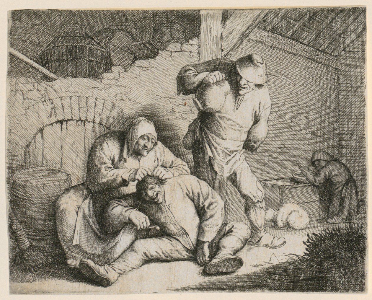 Odwszawianie autorstwa Adriaen van Ostade
