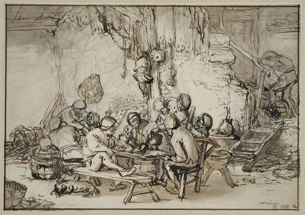 Wnętrze tawerny autorstwa Adriaen van Ostade