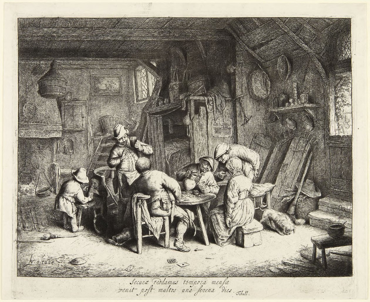 Smakosz w towarzystwie (Śniadanie) autorstwa Adriaen van Ostade