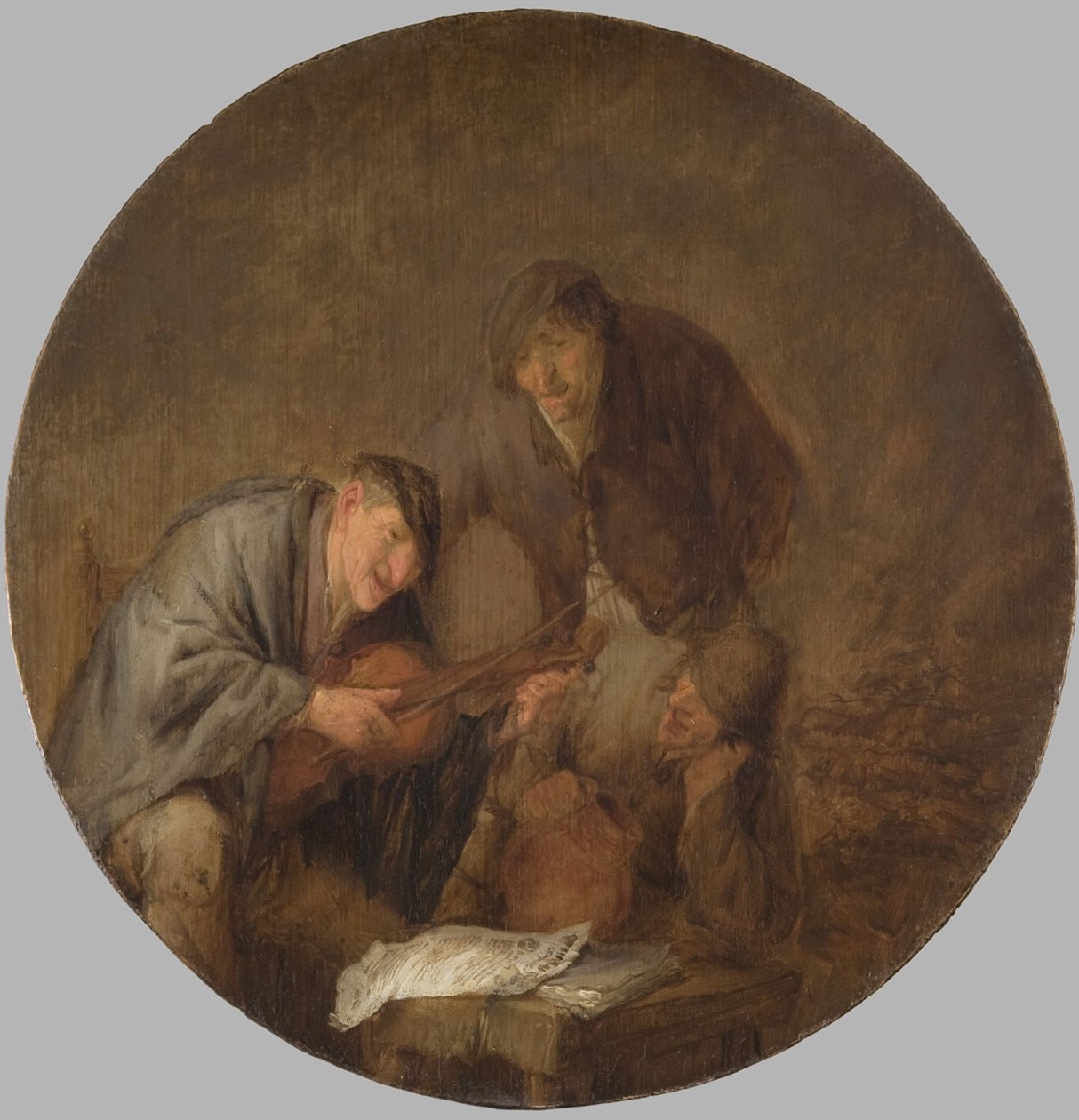 Weseli chłopi autorstwa Adriaen van Ostade