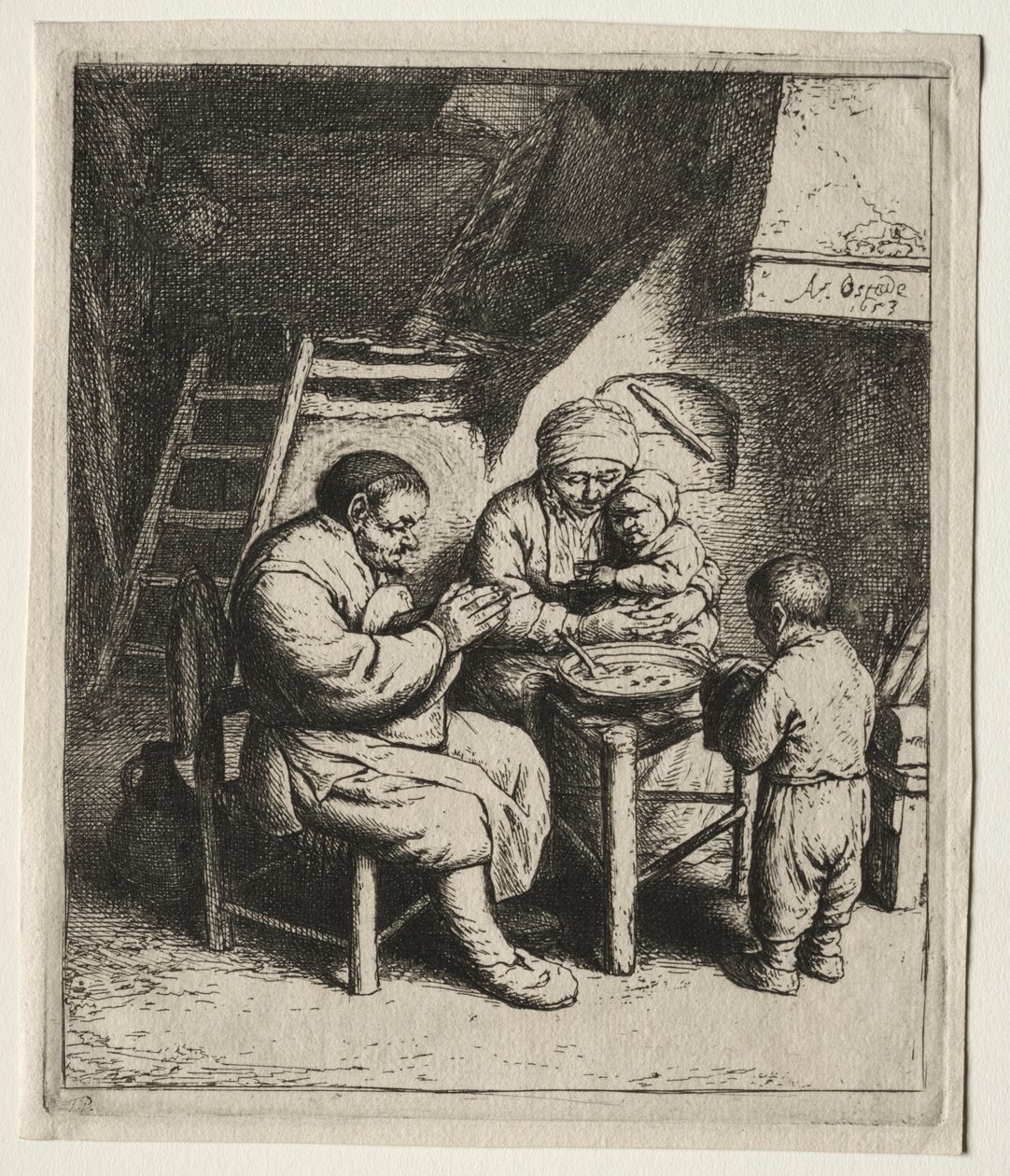Mówiąc łaskę autorstwa Adriaen van Ostade