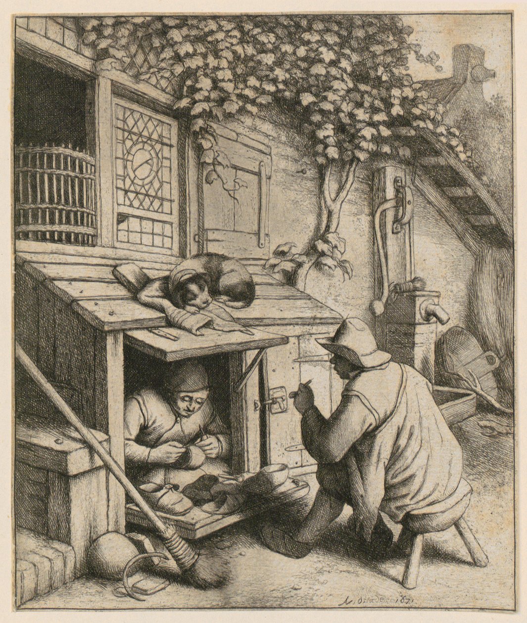 Szewc autorstwa Adriaen van Ostade