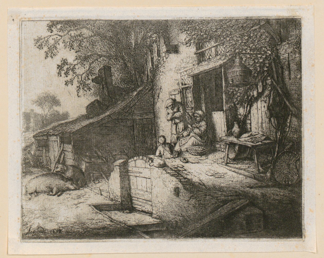 Prządka autorstwa Adriaen van Ostade