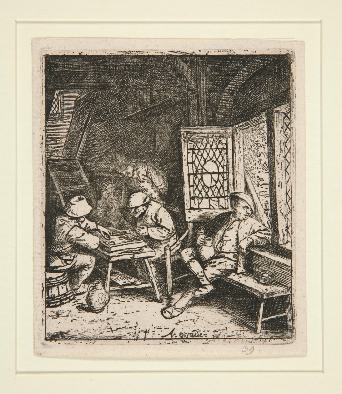 Gracze w tryktraka autorstwa Adriaen van Ostade