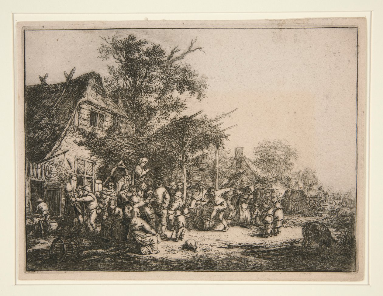 Taniec pod kratą autorstwa Adriaen van Ostade