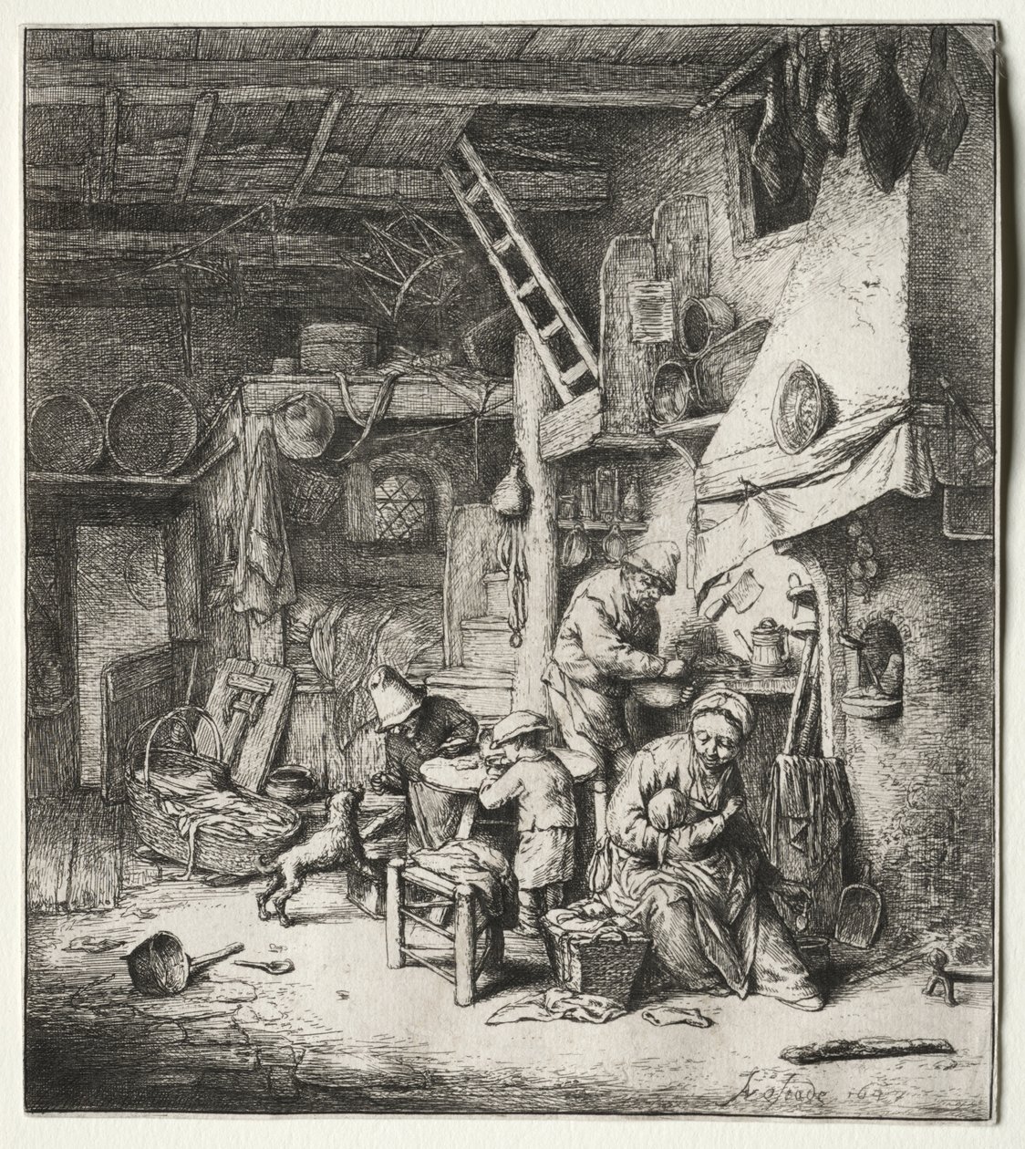 Rodzina autorstwa Adriaen van Ostade