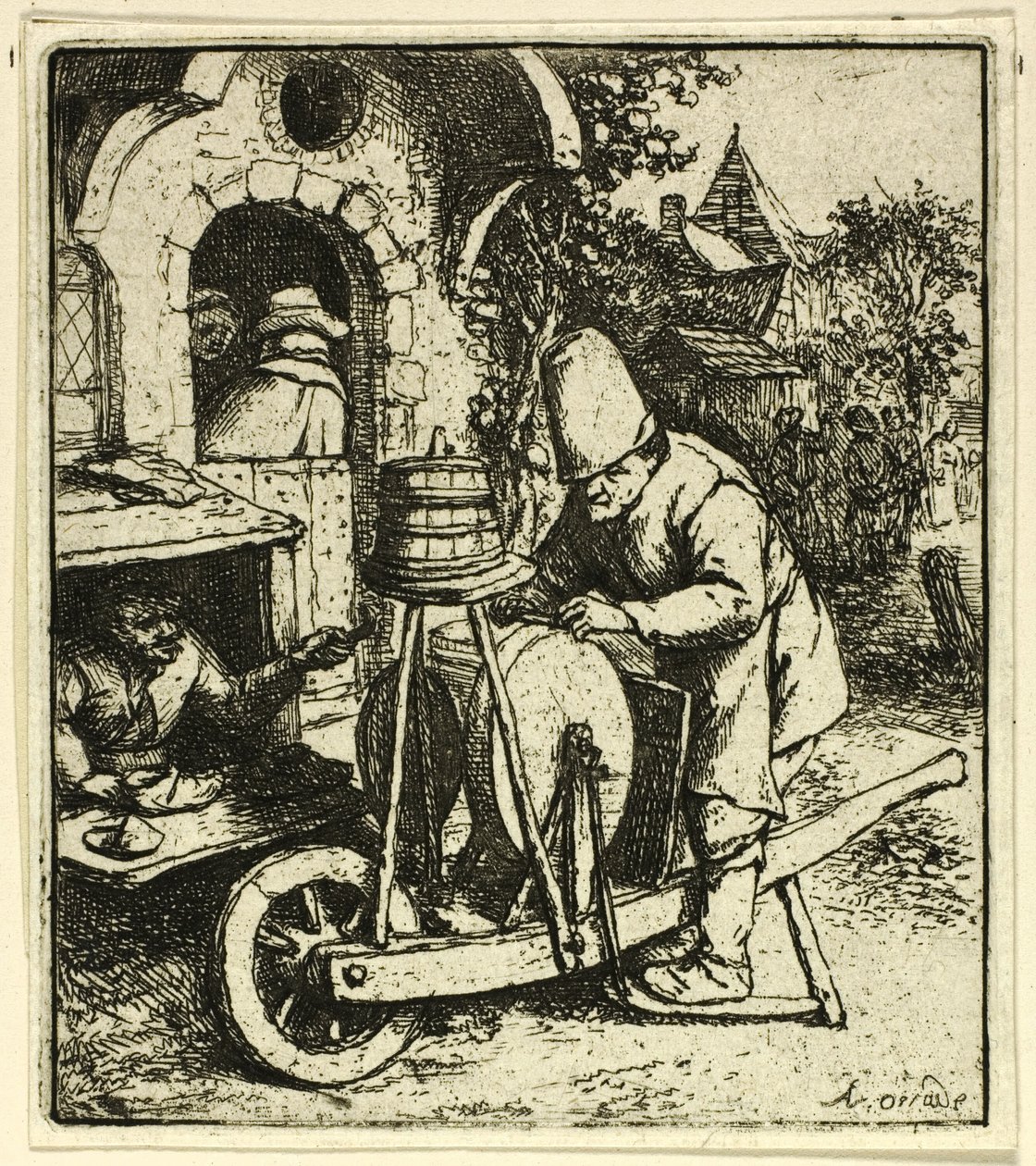 Szlifierz autorstwa Adriaen van Ostade