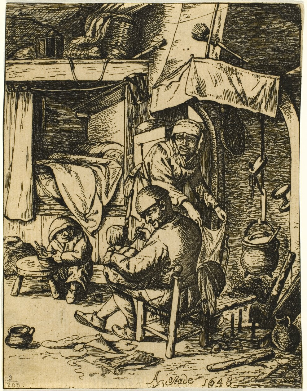 Pater Familias autorstwa Adriaen van Ostade