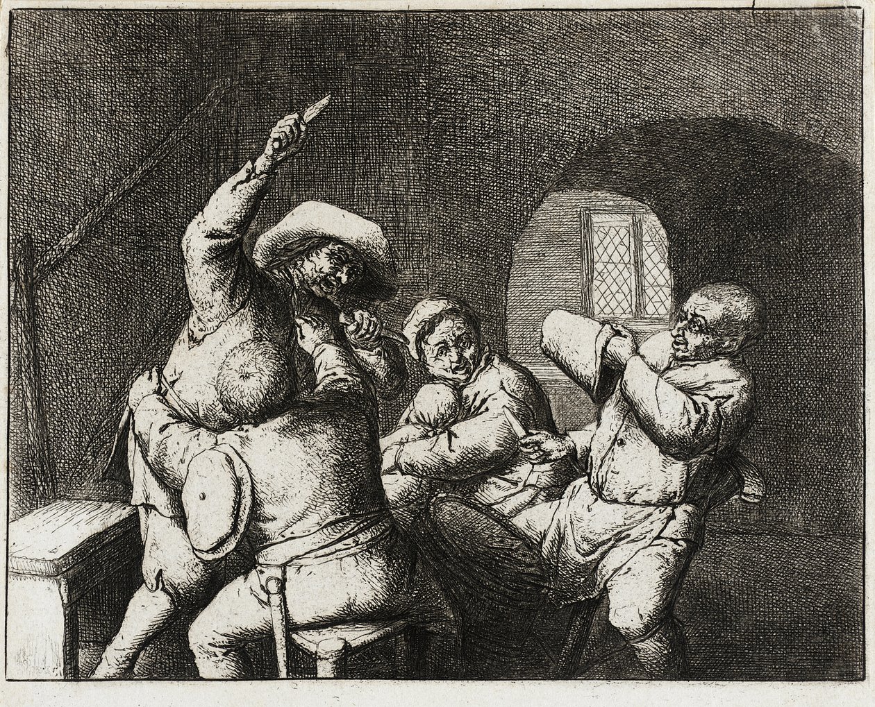 Kłótnia chłopów autorstwa Adriaen van Ostade