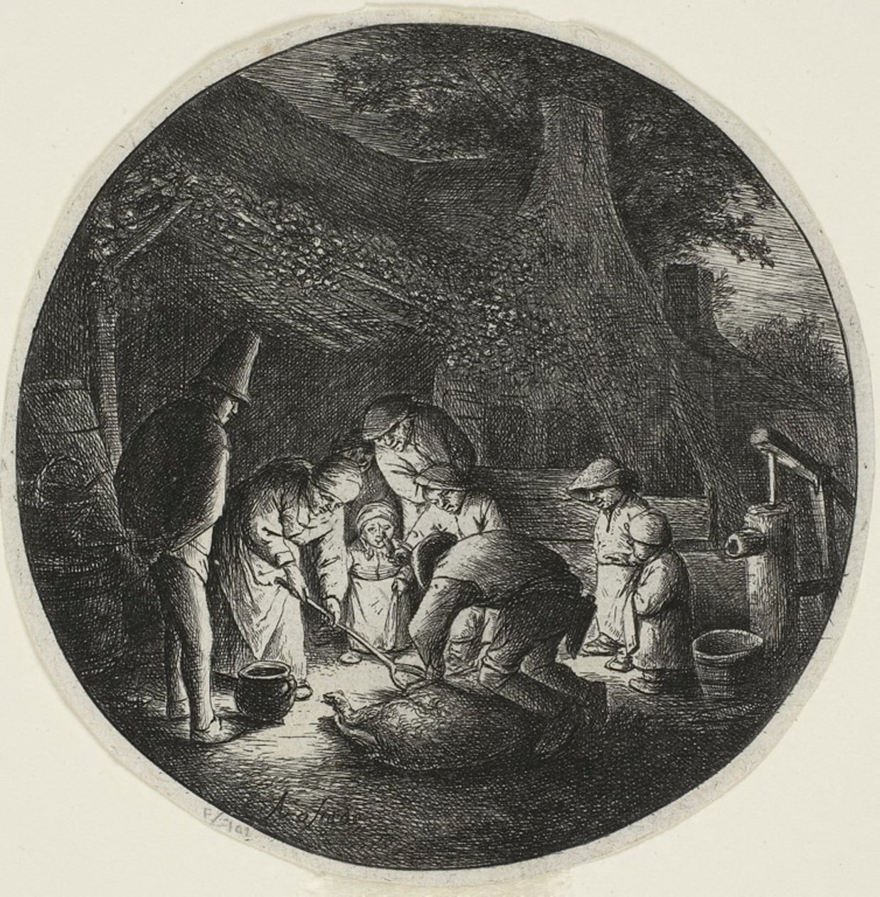 Świniobójcy autorstwa Adriaen van Ostade