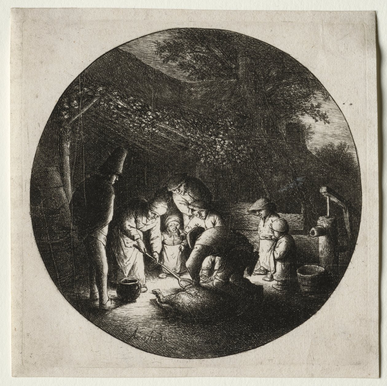 Świniobójcy autorstwa Adriaen van Ostade