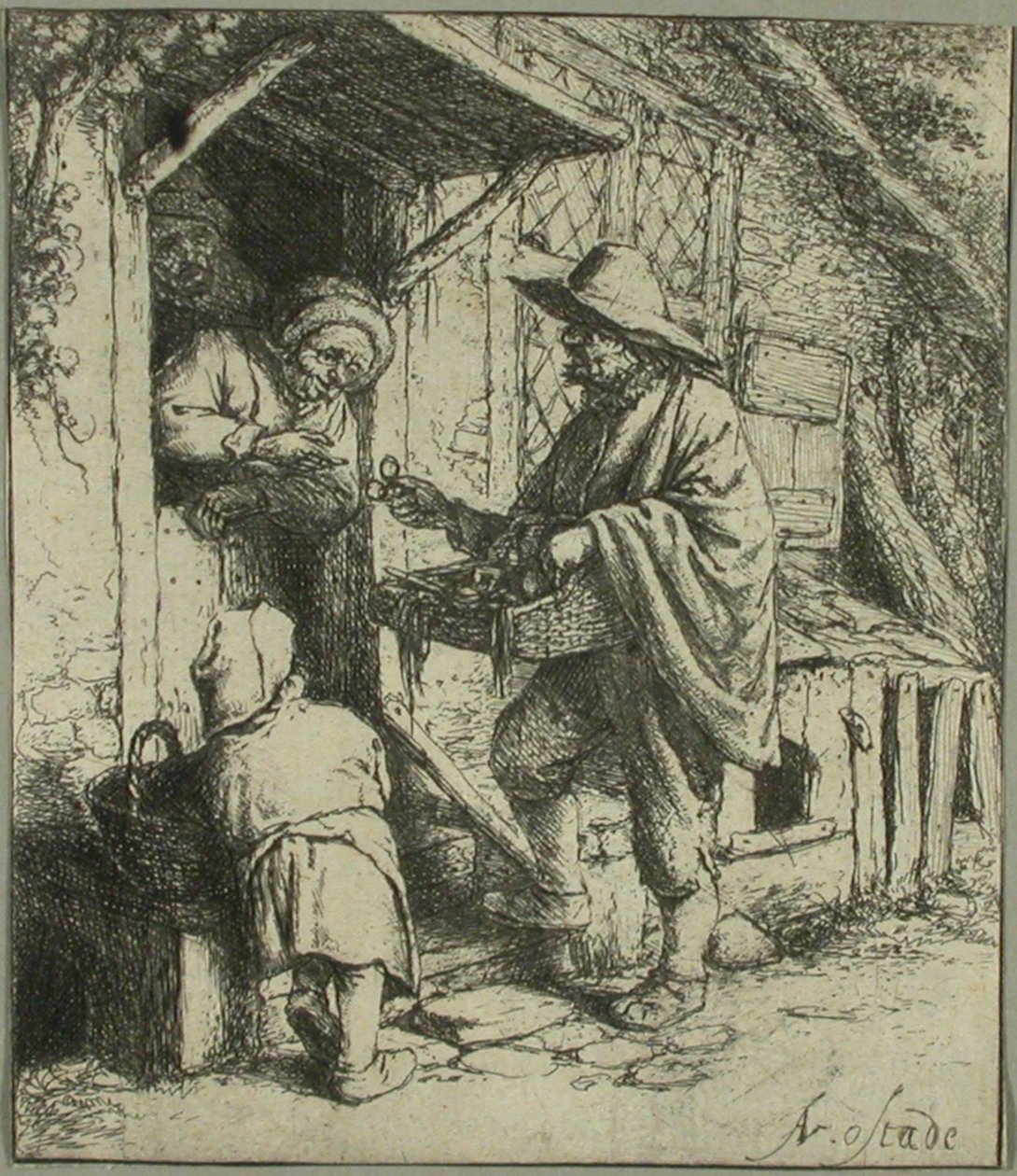 Sprzedawca okularów autorstwa Adriaen van Ostade