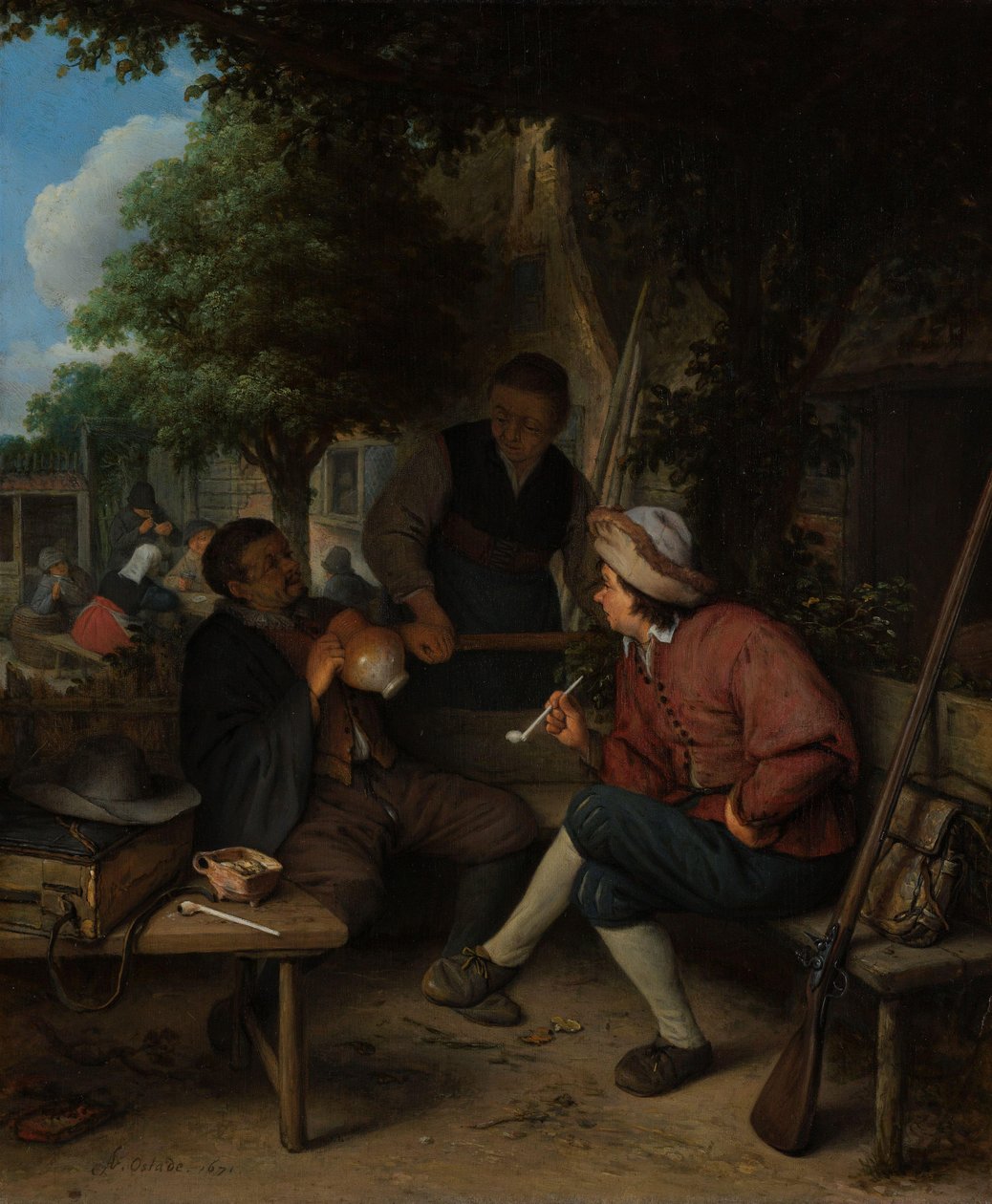 Podróżujący w odpoczynku autorstwa Adriaen van Ostade
