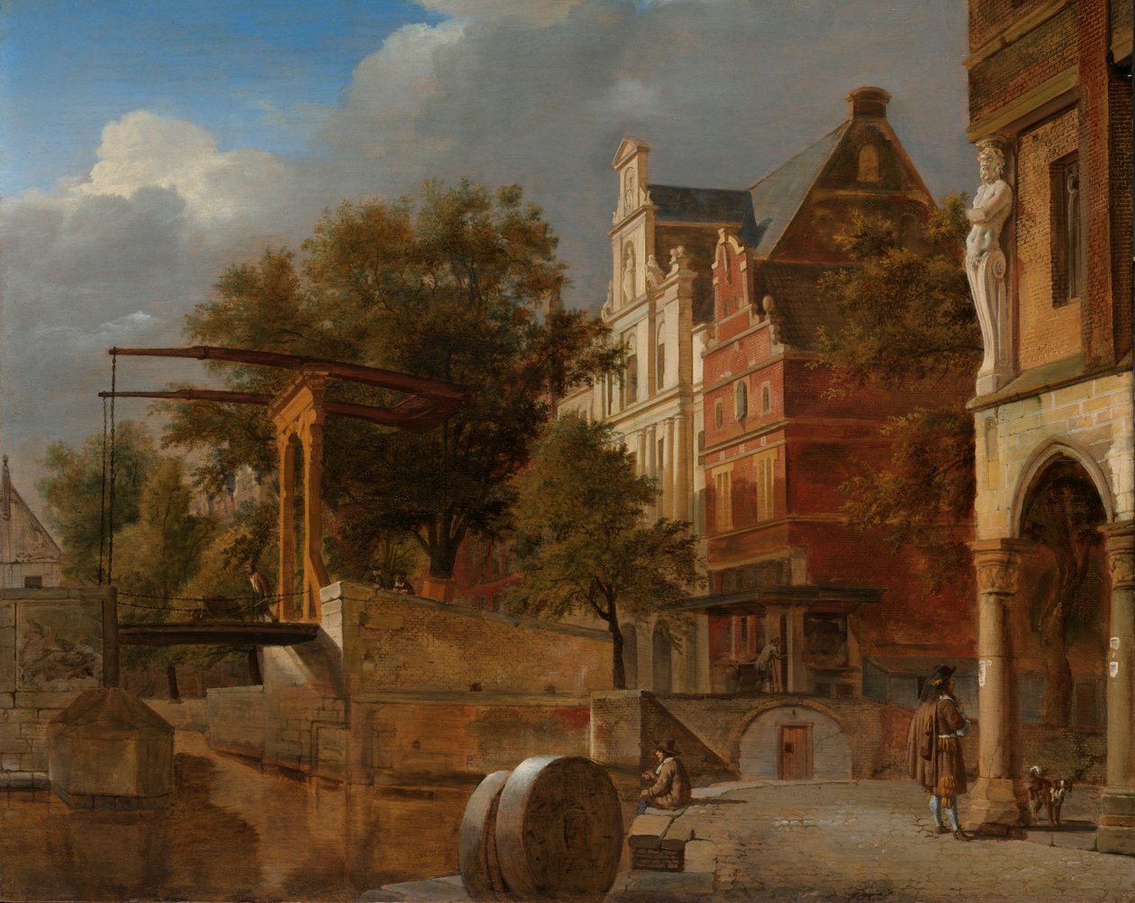 Most zwodzony autorstwa Adriaen van de & Heyden Jan van der (1637 1712) Velde