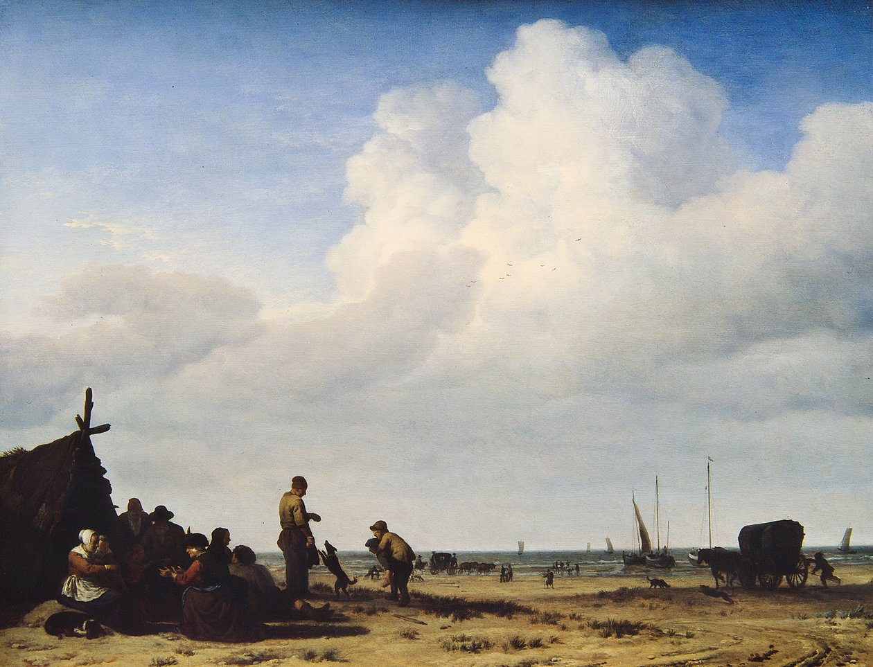 Widok na plażę autorstwa Adriaen van de Velde
