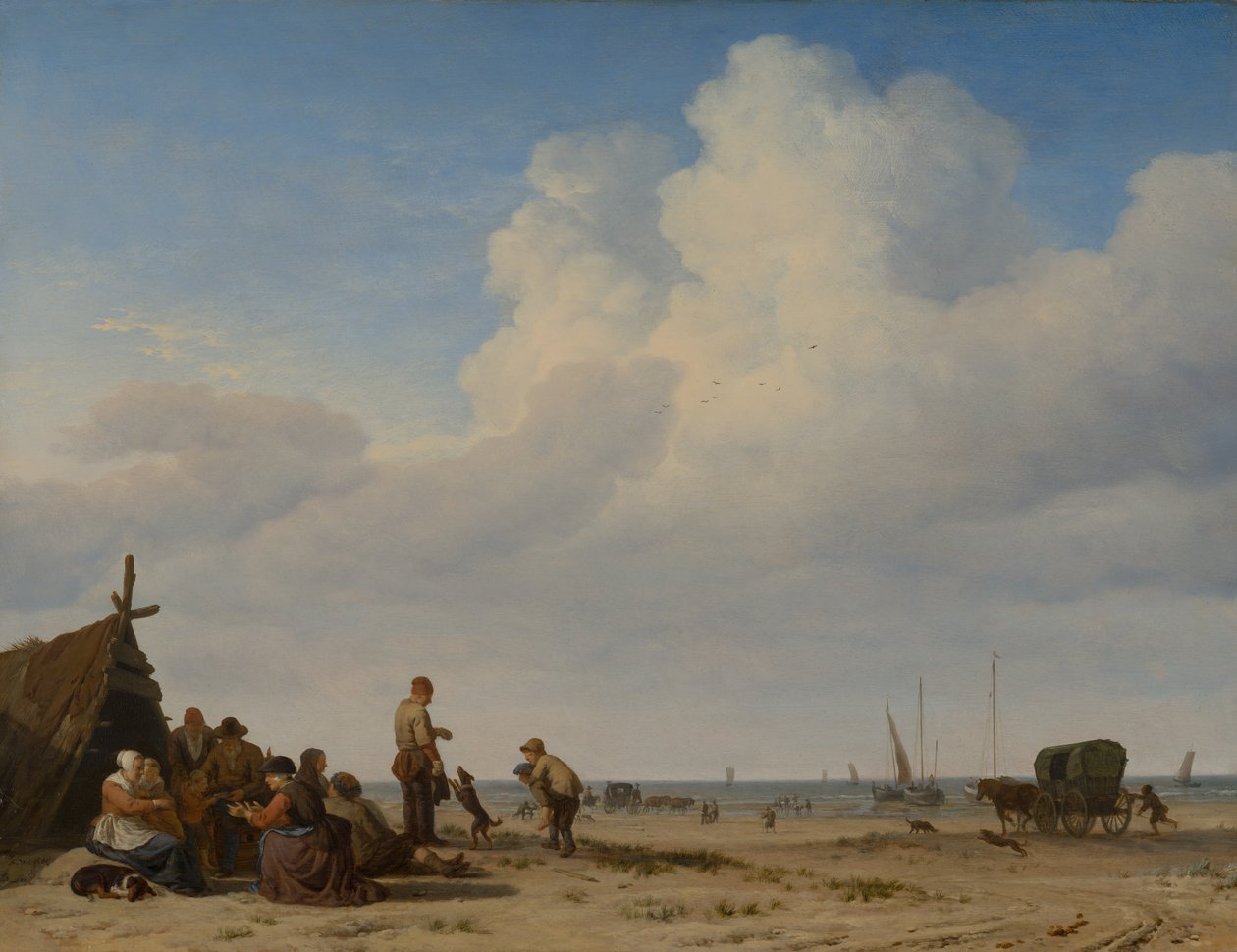 Widok na plażę, 1663-1665 autorstwa Adriaen van de Velde