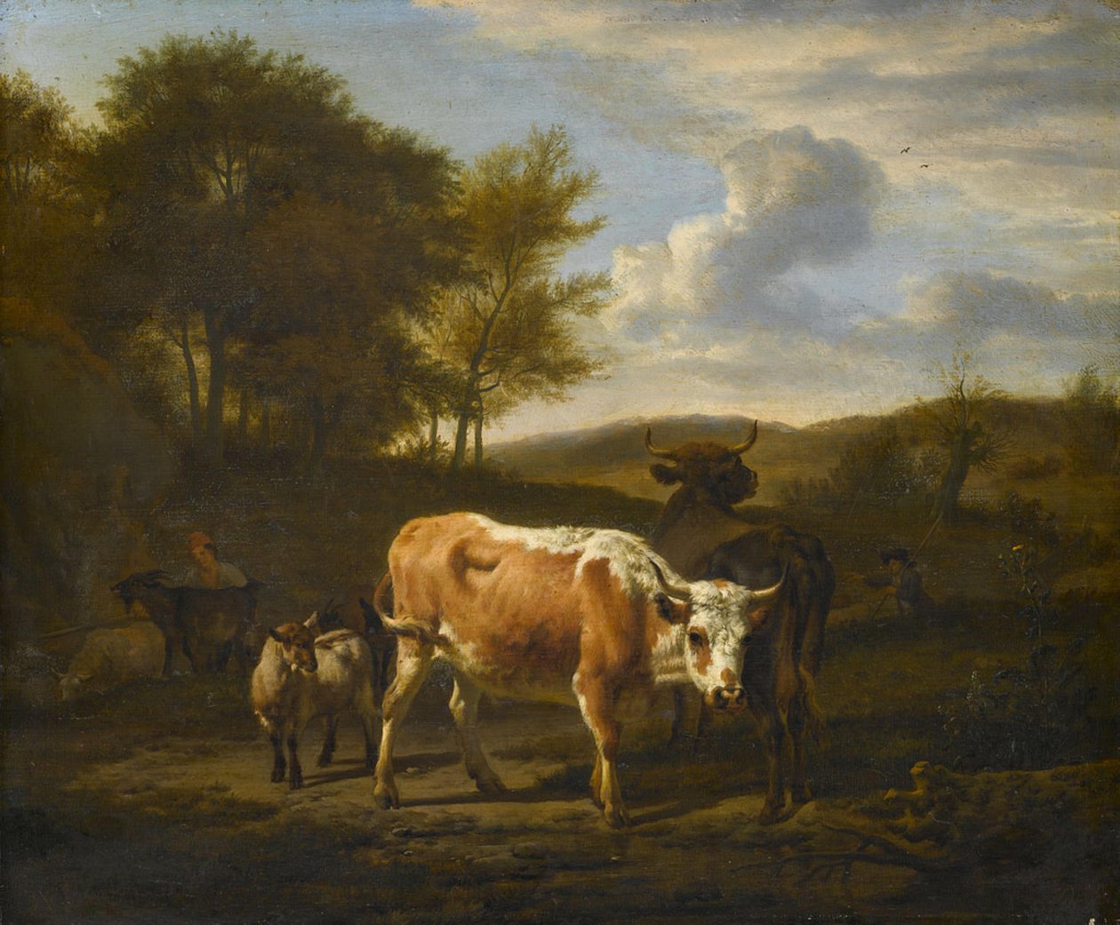 Górzysty krajobraz z bydłem autorstwa Adriaen van de Velde