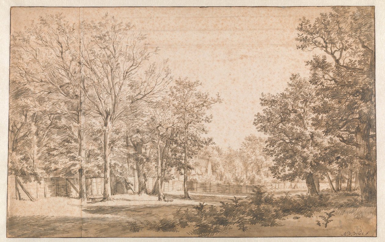 Zalesiony krajobraz autorstwa Adriaen van de Velde