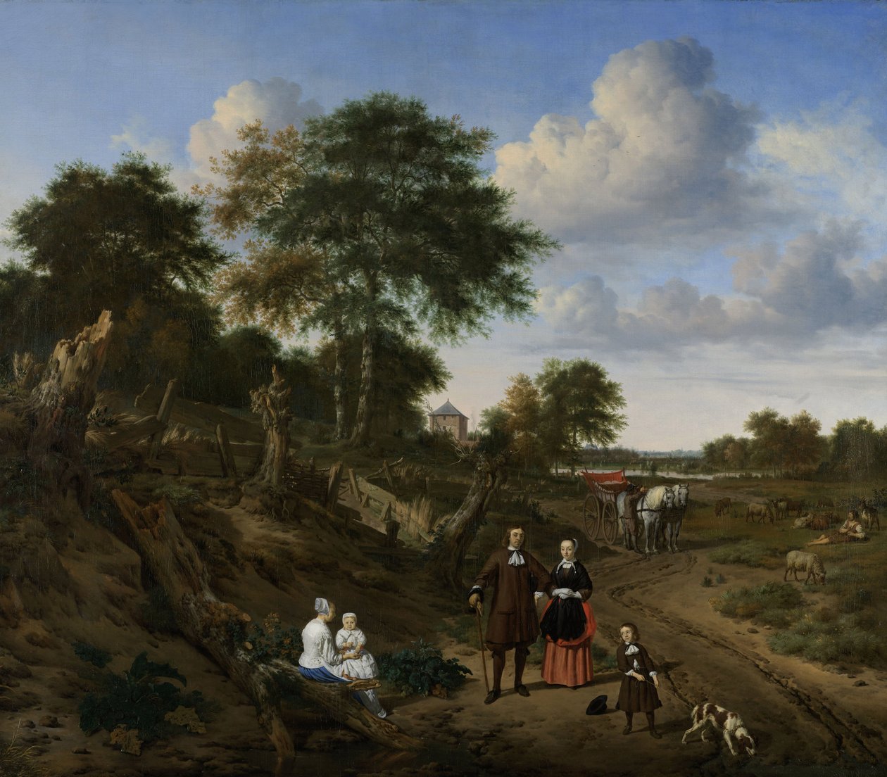Para w krajobrazie, 1667 autorstwa Adriaen van de Velde