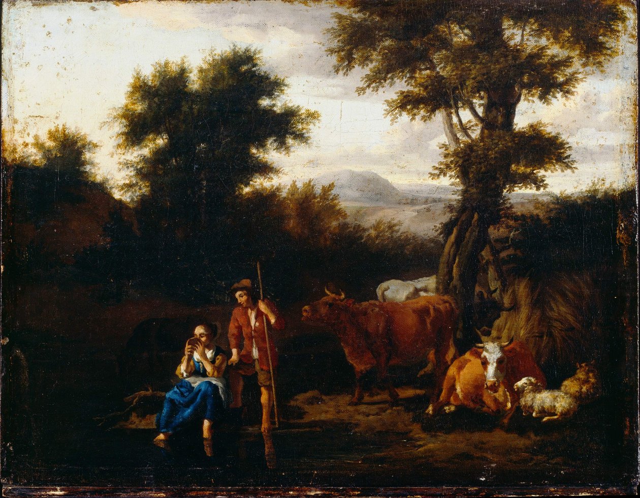 Chłopi i Bydło autorstwa Adriaen van de Velde