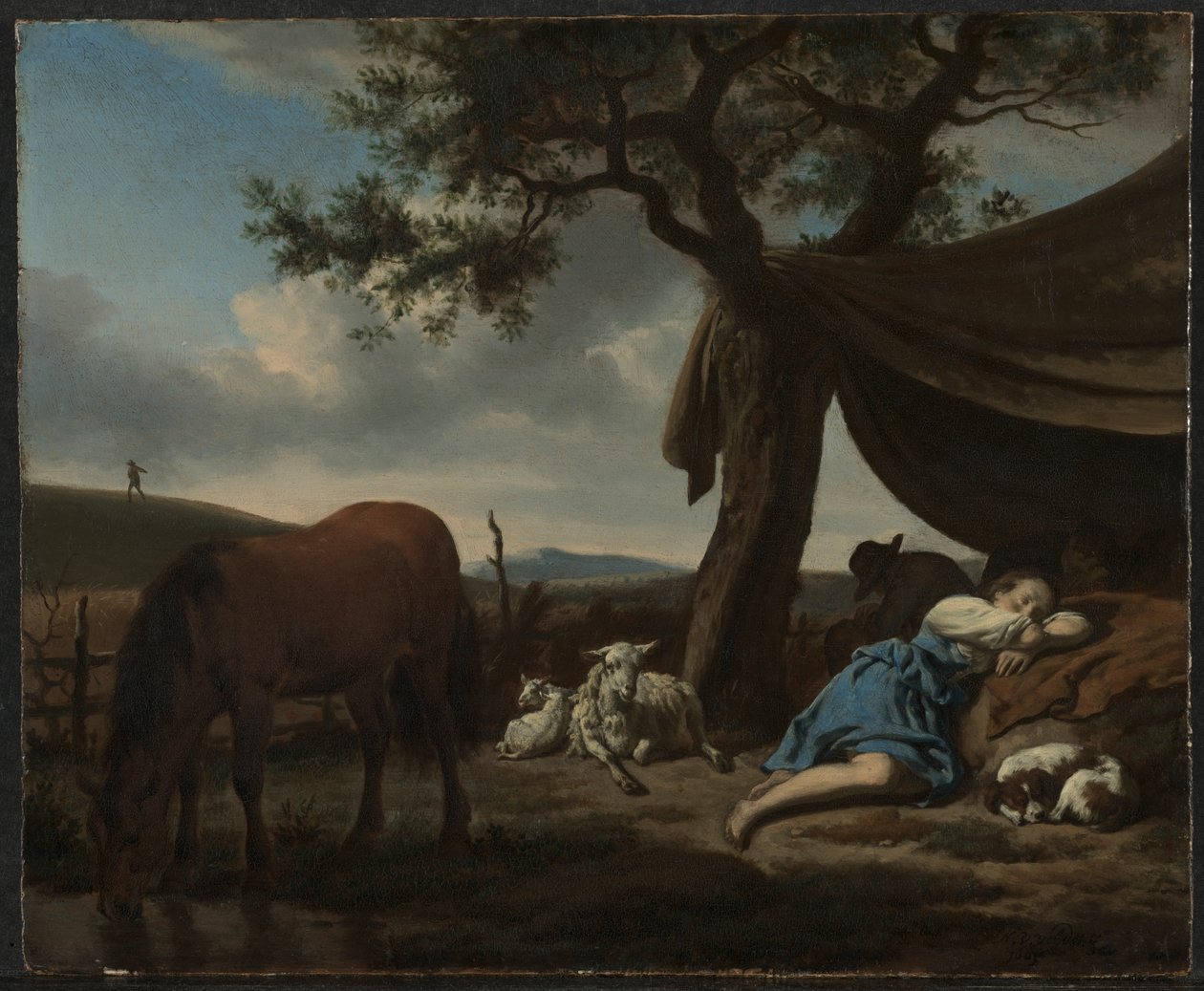 Śpiący pasterze autorstwa Adriaen van de Velde
