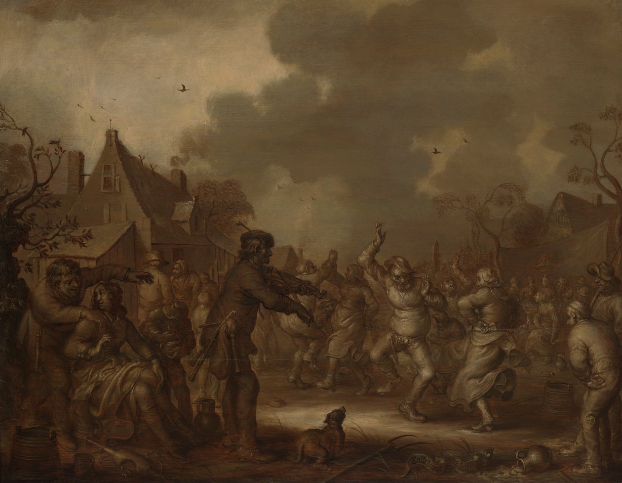 Chłopi tańczą autorstwa Adriaen van de Venne