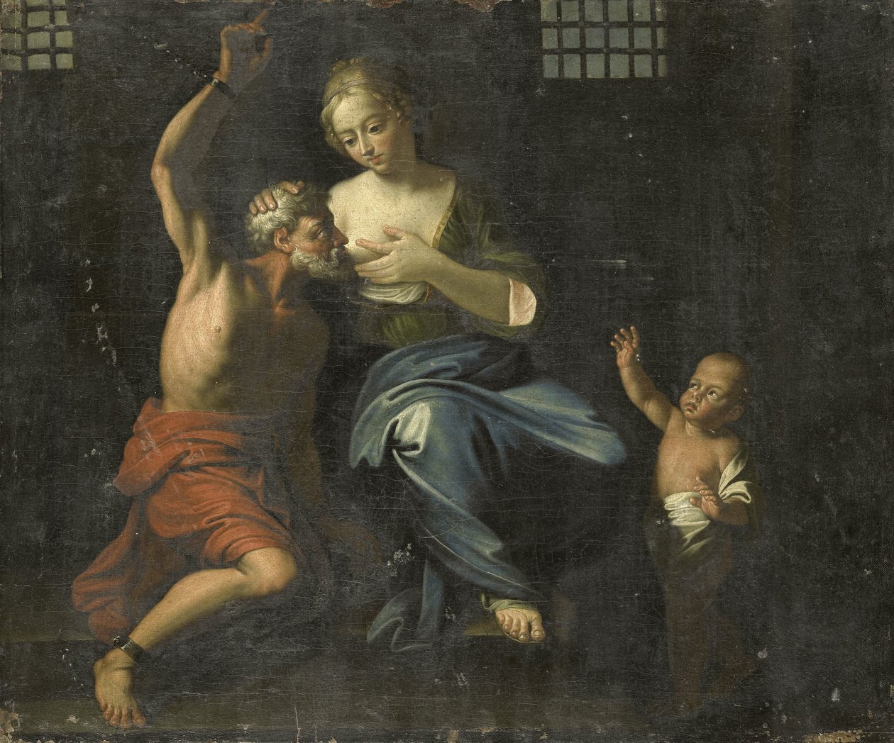 Cimon i Pero (rzymska organizacja charytatywna) autorstwa Adriaen van der Werff (copy after)